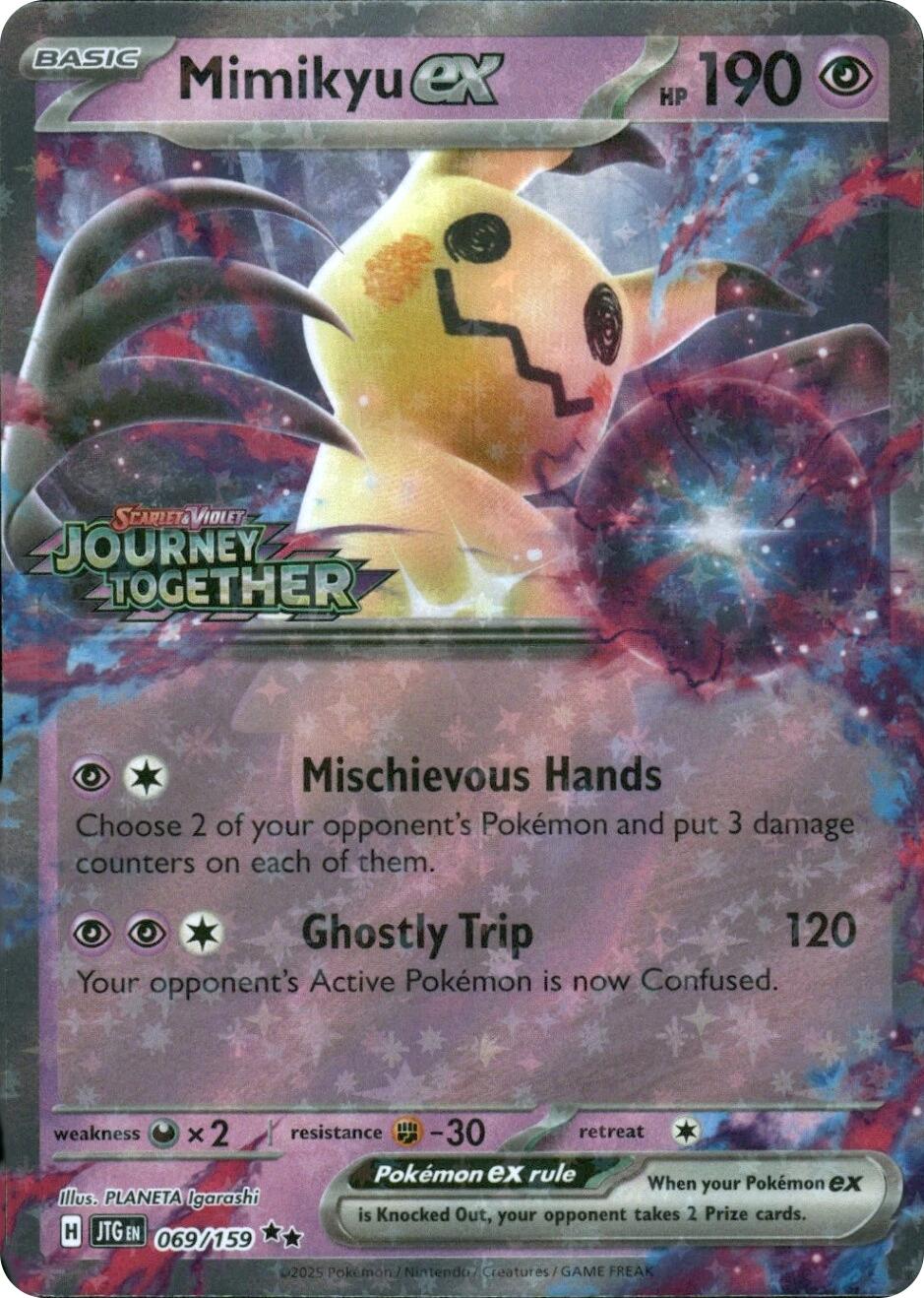 Mimikyu ex (069/159) (Journey Together Stamped) [Miscellaneous Cards] | Chromatic Games