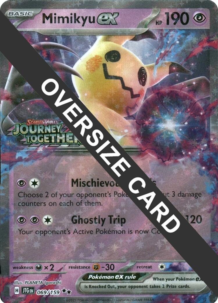 Mimikyu ex (069/159) (Journey Together Stamped) (Jumbo Card) [Miscellaneous Cards] | Chromatic Games