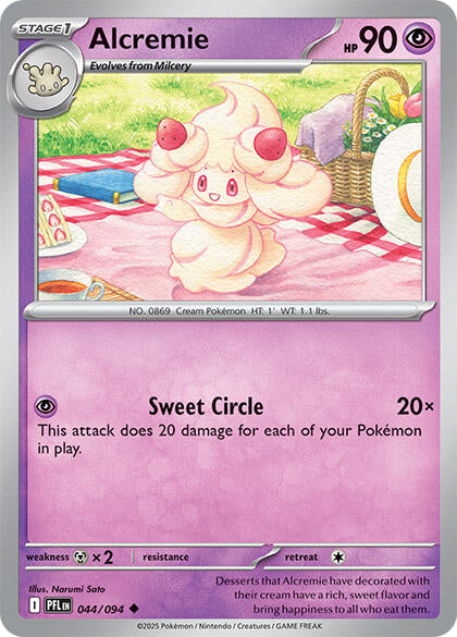 Alcremie (044/094) (Reverse Holo) [Mega Evolution: Phantasmal Flames] | Chromatic Games