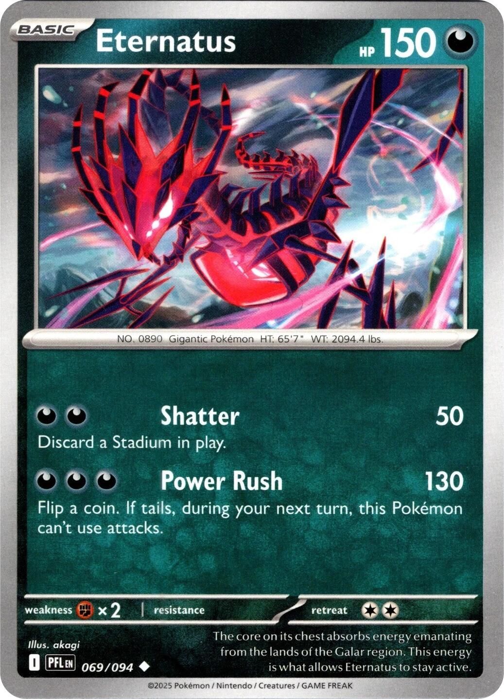 Eternatus (069/094) (Reverse Holo) [Mega Evolution: Phantasmal Flames] | Chromatic Games