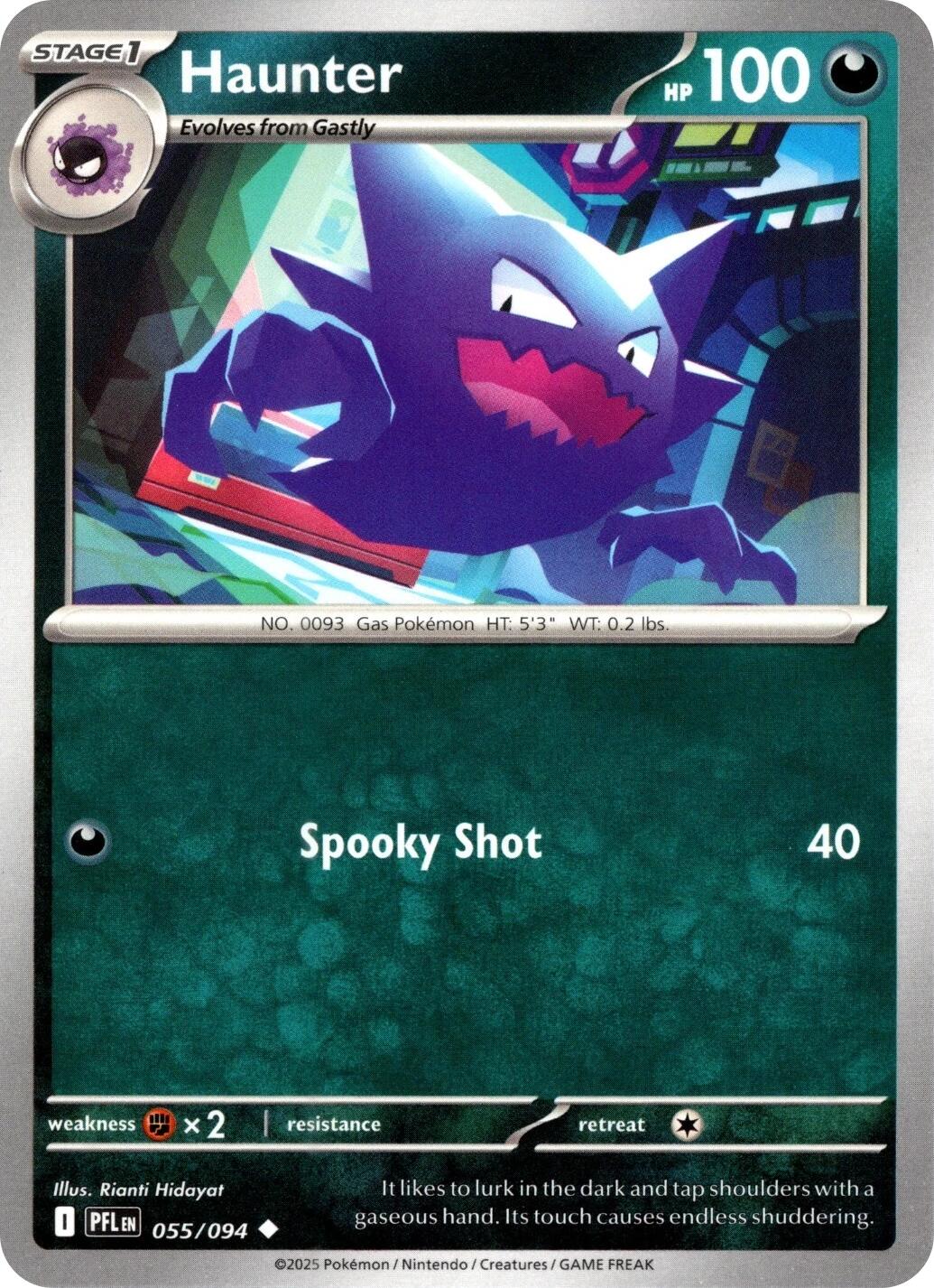 Haunter (055/094) (Reverse Holo) [Mega Evolution: Phantasmal Flames] | Chromatic Games