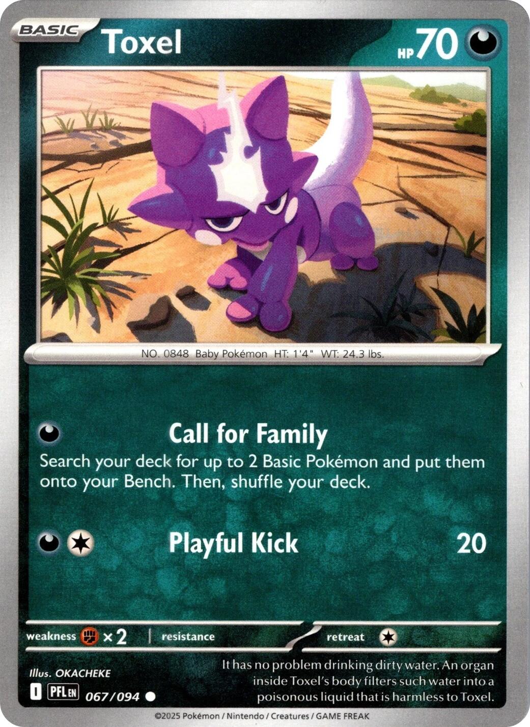Toxel (067/094) (Reverse Holo) [Mega Evolution: Phantasmal Flames] | Chromatic Games