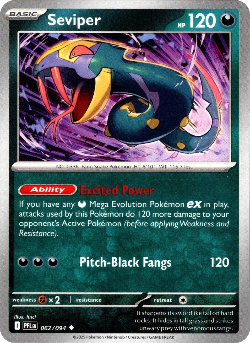Seviper (062/094) [Mega Evolution: Phantasmal Flames] | Chromatic Games