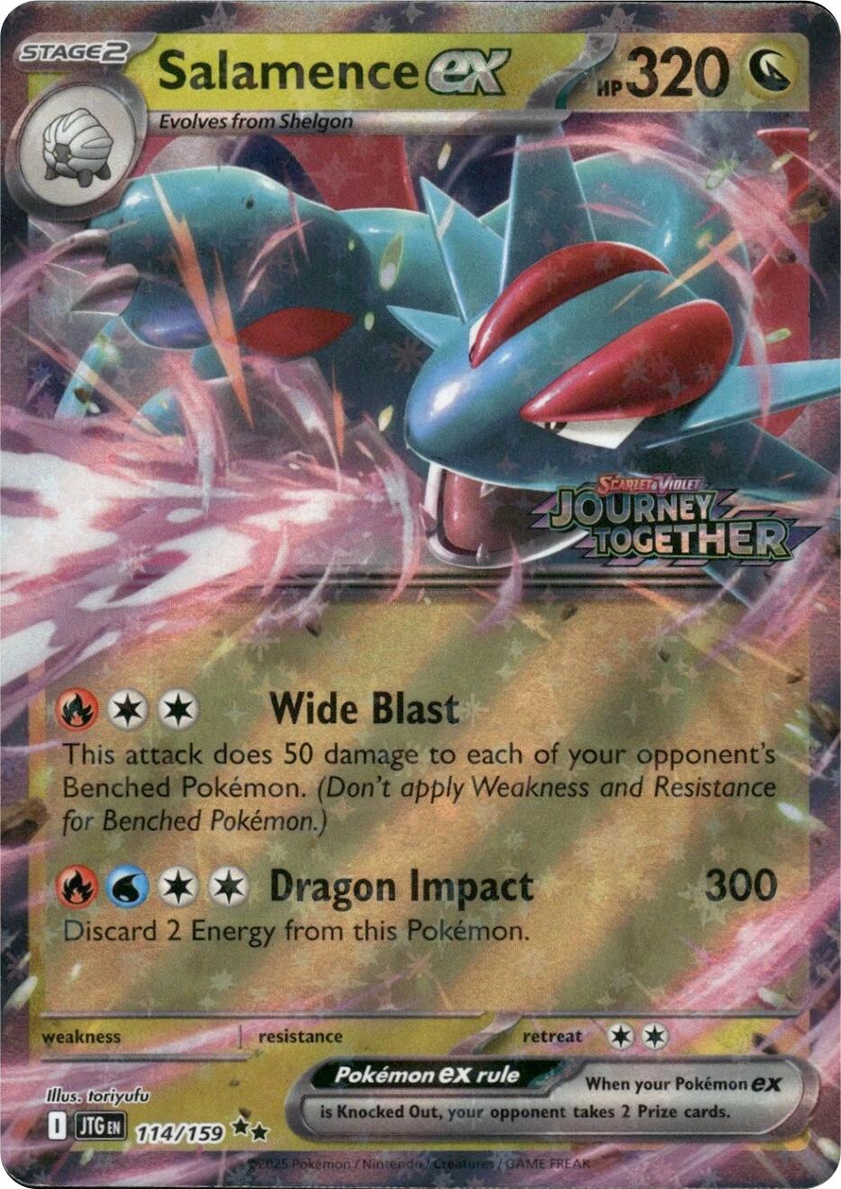 Salamence ex (114/159) (Journey Together Stamped) [Scarlet & Violet: Journey Together] | Chromatic Games