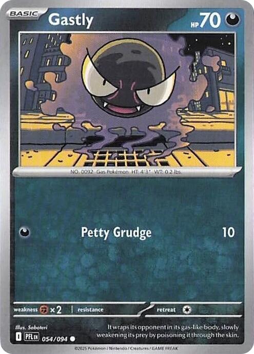 Gastly (054/094) (Reverse Holo) [Mega Evolution: Phantasmal Flames] | Chromatic Games