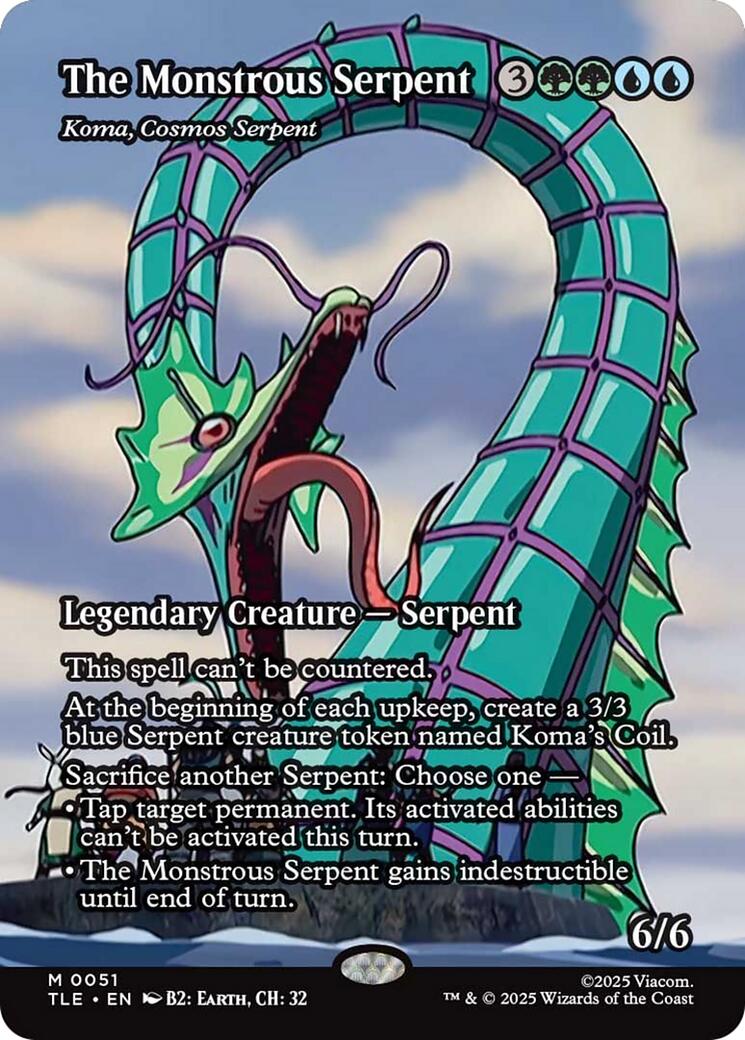 The Monstrous Serpent - Koma, Cosmos Serpent (Borderless) [Avatar: The Last Airbender: Eternal-Legal] | Chromatic Games