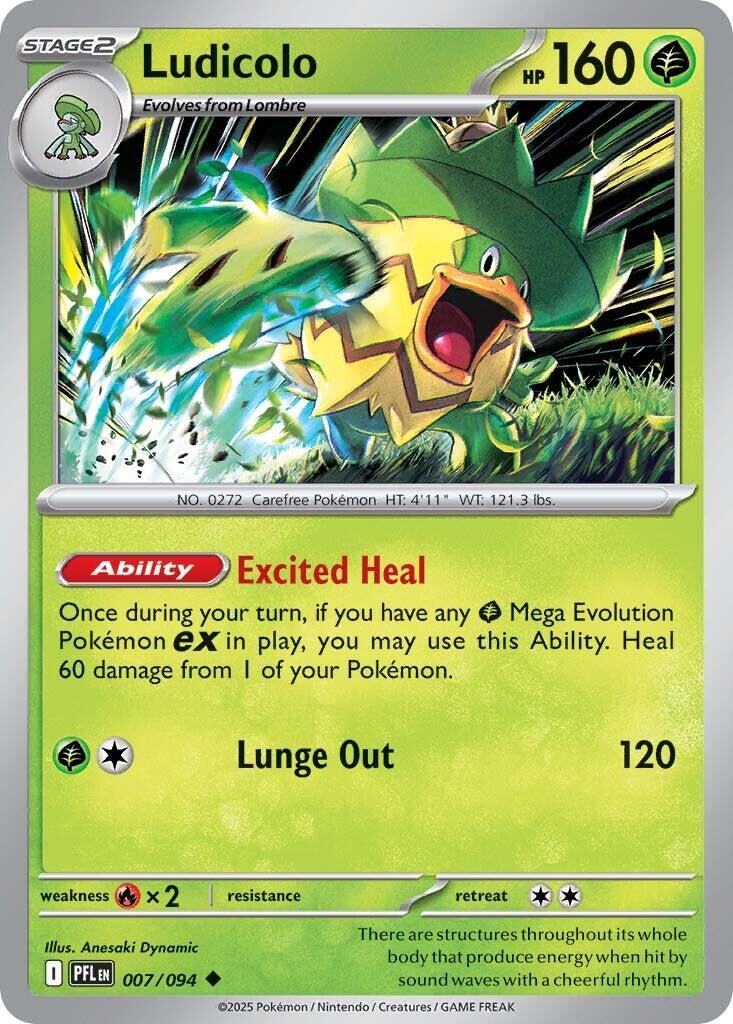 Ludicolo (007/094) [Mega Evolution: Phantasmal Flames] | Chromatic Games
