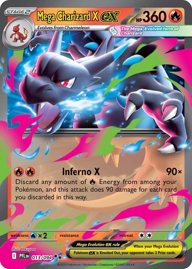 Mega Charizard X ex (013/094) [Mega Evolution: Phantasmal Flames] | Chromatic Games