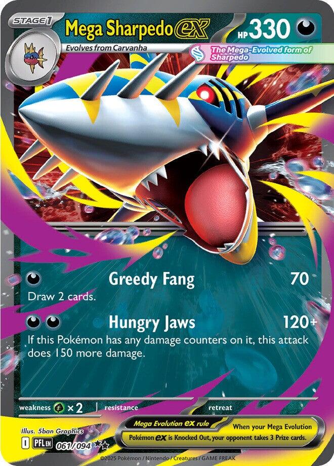 Mega Sharpedo ex (061/094) [Mega Evolution: Phantasmal Flames] | Chromatic Games