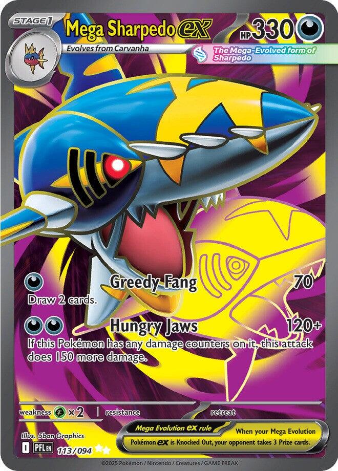 Mega Sharpedo ex (113/094) [Mega Evolution: Phantasmal Flames] | Chromatic Games