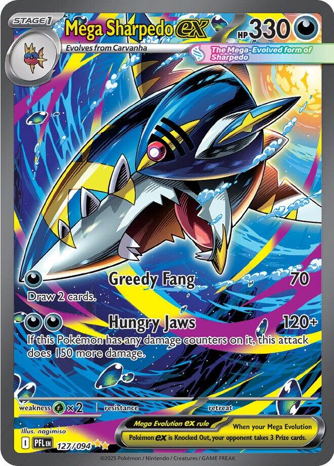 Mega Sharpedo ex (127/094) [Mega Evolution: Phantasmal Flames] | Chromatic Games