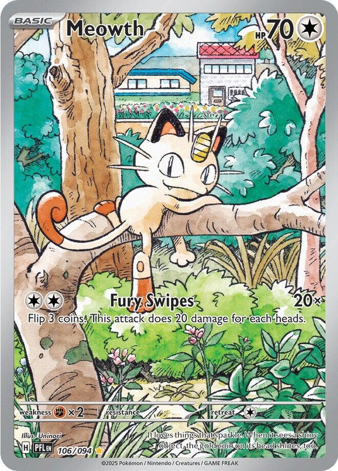 Meowth (106/094) [Mega Evolution: Phantasmal Flames] | Chromatic Games
