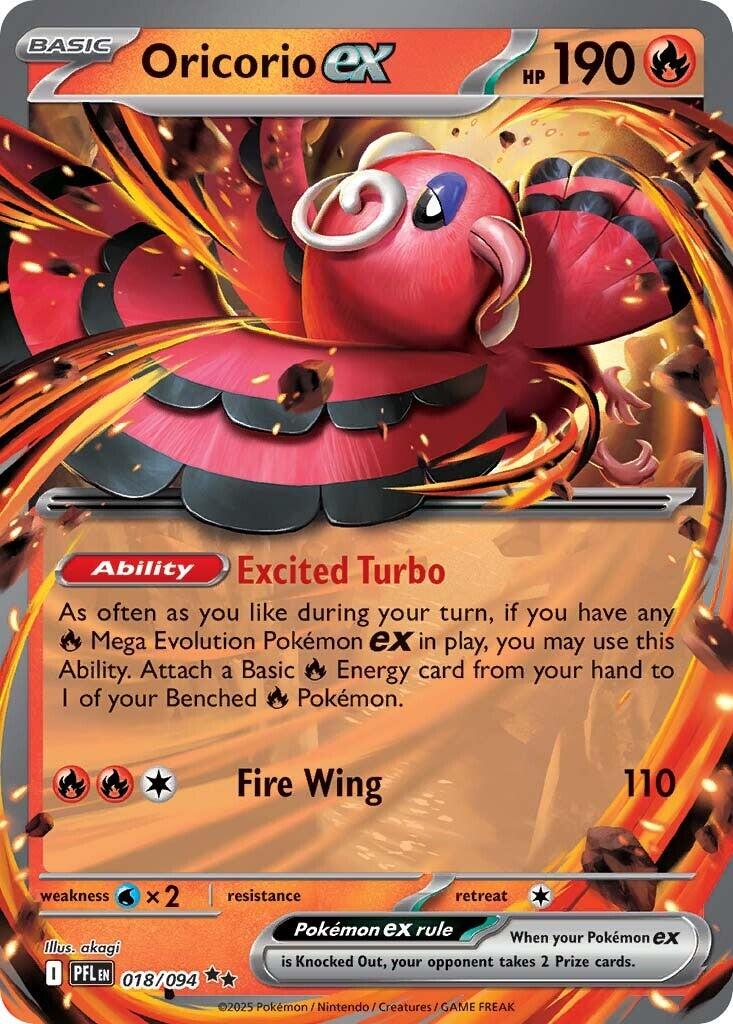 Oricorio ex (018/094) [Mega Evolution: Phantasmal Flames] | Chromatic Games