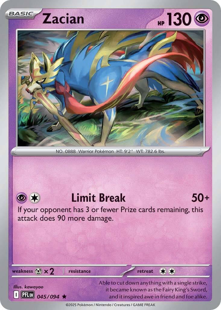 Zacian (045/094) [Mega Evolution: Phantasmal Flames] | Chromatic Games