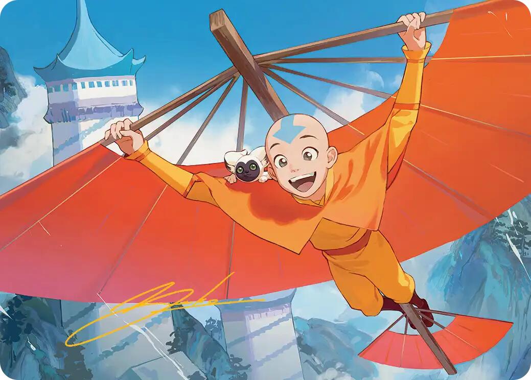 Aang, the Last Airbender Art Card (Gold-Stamped Signature) [Avatar: The Last Airbender Art Series] | Chromatic Games