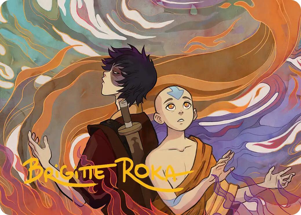 Fated Firepower Art Card (Gold-Stamped Signature) [Avatar: The Last Airbender Art Series] | Chromatic Games