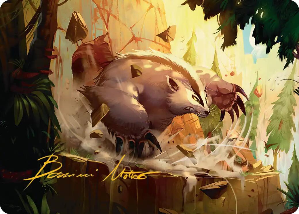 Badgermole Art Card (Gold-Stamped Signature) [Avatar: The Last Airbender Art Series] | Chromatic Games