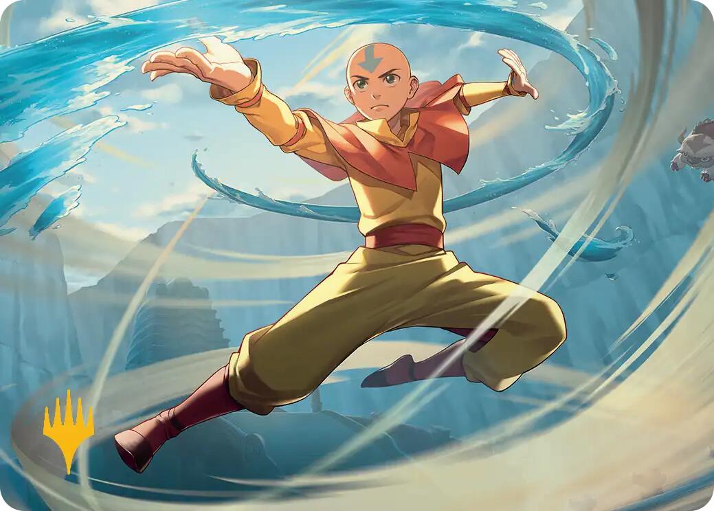 Aang, Swift Savior Art Card (Gold-Stamped Planeswalker Symbol) [Avatar: The Last Airbender Art Series] | Chromatic Games