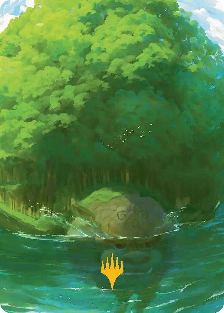 Forest Art Card (Gold-Stamped Planeswalker Symbol) [Avatar: The Last Airbender Art Series] | Chromatic Games
