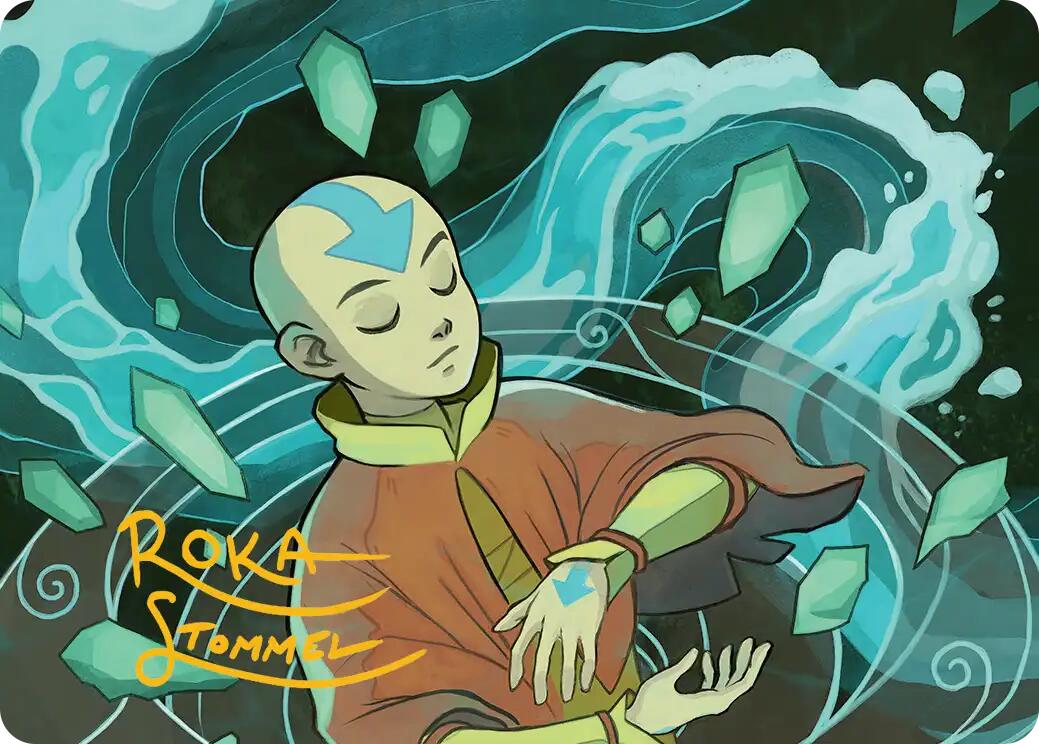 Aang, at the Crossroads Art Card (Gold-Stamped Signature) [Avatar: The Last Airbender Art Series] | Chromatic Games