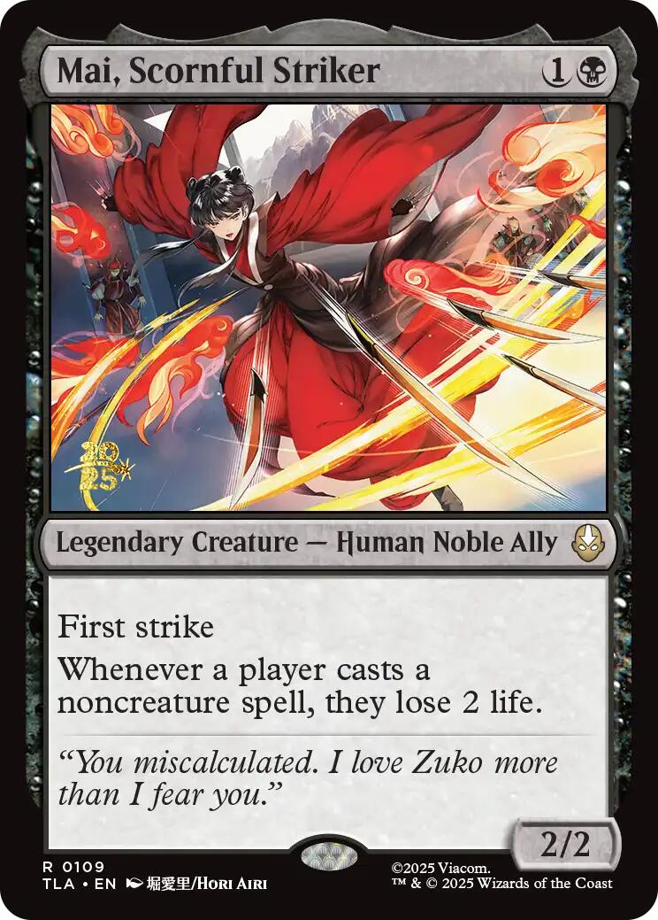 Mai, Scornful Striker [Avatar: The Last Airbender Prerelease Cards] | Chromatic Games