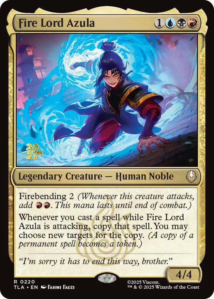 Fire Lord Azula [Avatar: The Last Airbender Prerelease Cards] | Chromatic Games