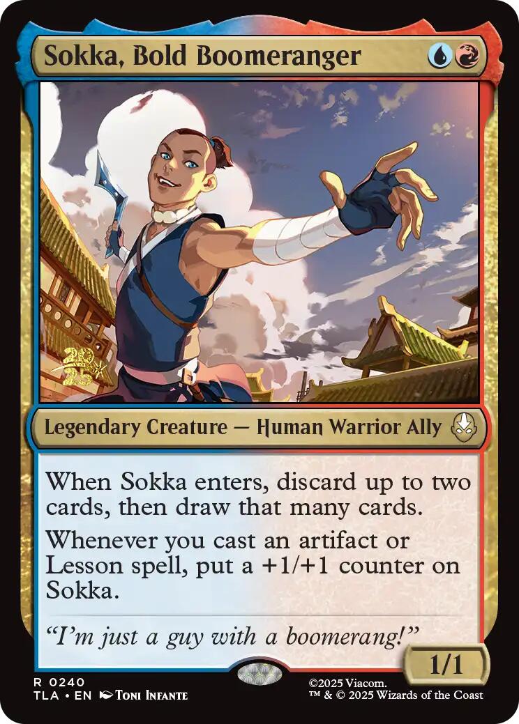 Sokka, Bold Boomeranger [Avatar: The Last Airbender Prerelease Cards] | Chromatic Games