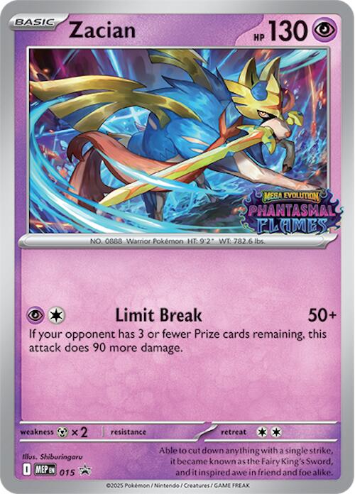 Zacian (015) (Prerelease) [Mega Evolution Promo] | Chromatic Games