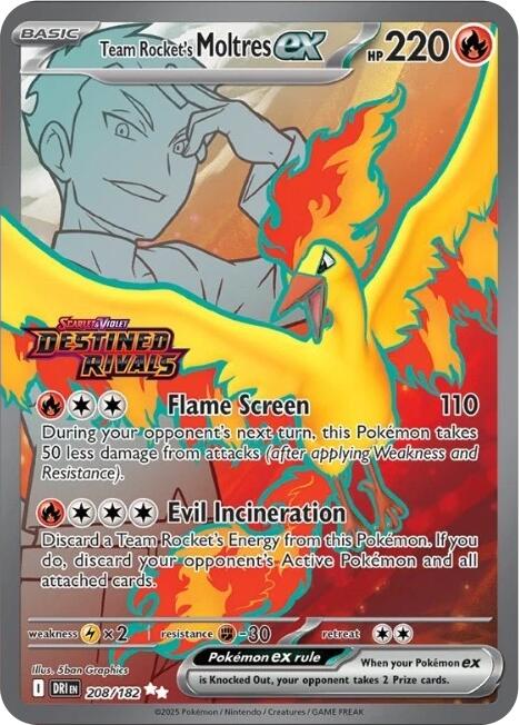 Team Rocket's Moltres ex (208/182) (Destined Rivals Stamp) [Miscellaneous Cards] | Chromatic Games