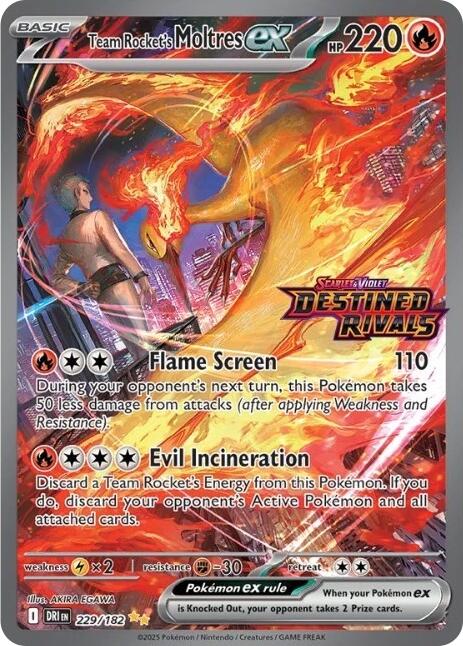 Team Rocket's Moltres ex (229/182) (Destined Rivals Stamp) [Miscellaneous Cards] | Chromatic Games