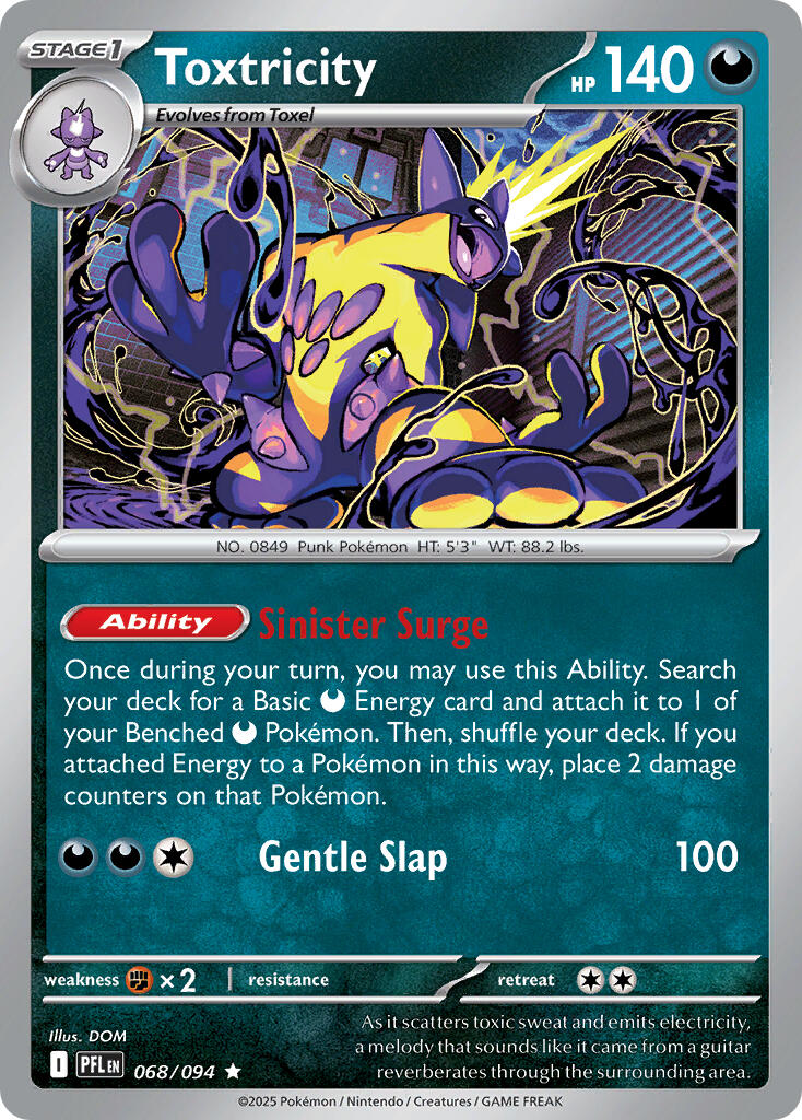 Toxtricity (068/094) (Theme Deck Exclusive) [Mega Evolution: Phantasmal Flames] | Chromatic Games