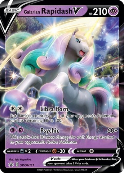 Galarian Rapidash V (SWSH111) (Jumbo Card) [Sword & Shield: Black Star Promos] | Chromatic Games