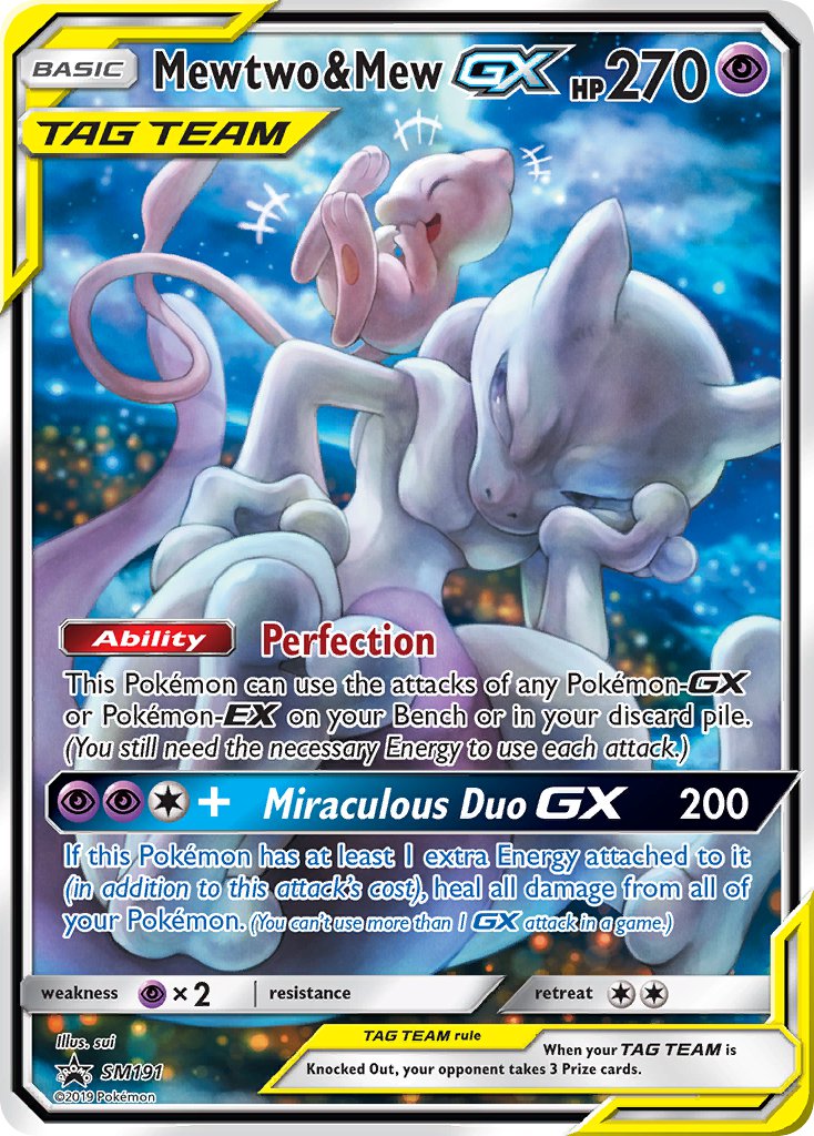 Mewtwo & Mew GX (SM191) [Sun & Moon: Black Star Promos] | Chromatic Games