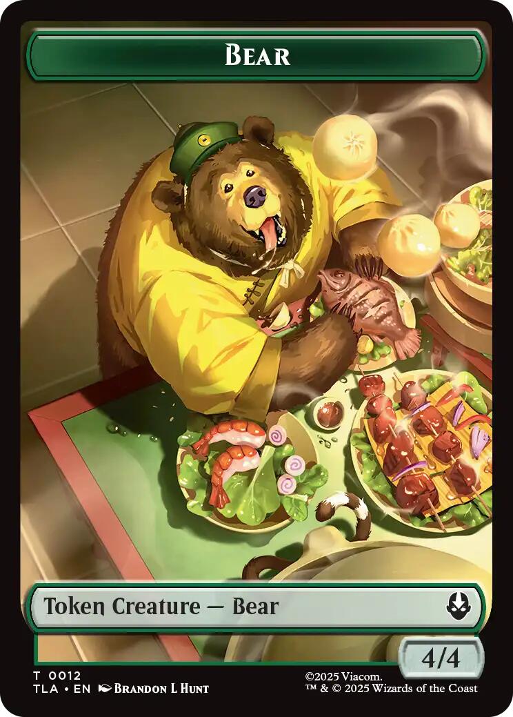 Bear // Food (0020) Double-Sided Token [Avatar: The Last Airbender Tokens] | Chromatic Games