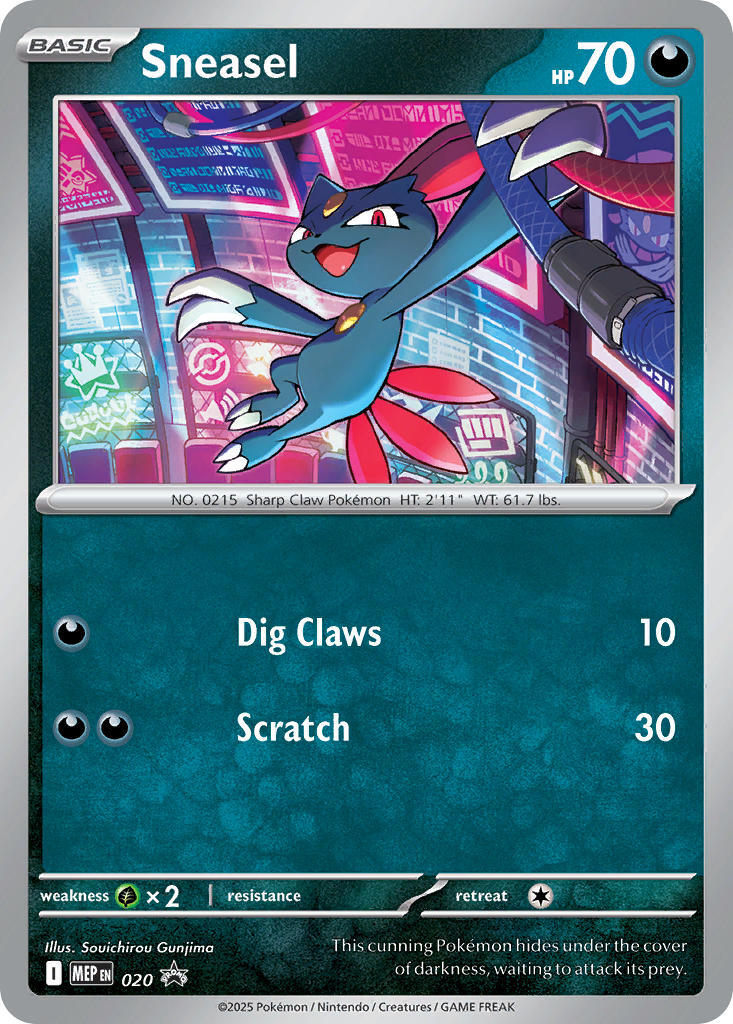 Sneasel (020) (Cosmos Holo) [Mega Evolution Promo] | Chromatic Games