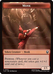 Monk // Food (0021) Double-Sided Token [Avatar: The Last Airbender Tokens] | Chromatic Games
