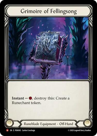 Grimoire of Fellingsong [PEN092] (Compendium of Rathe) | Chromatic Games