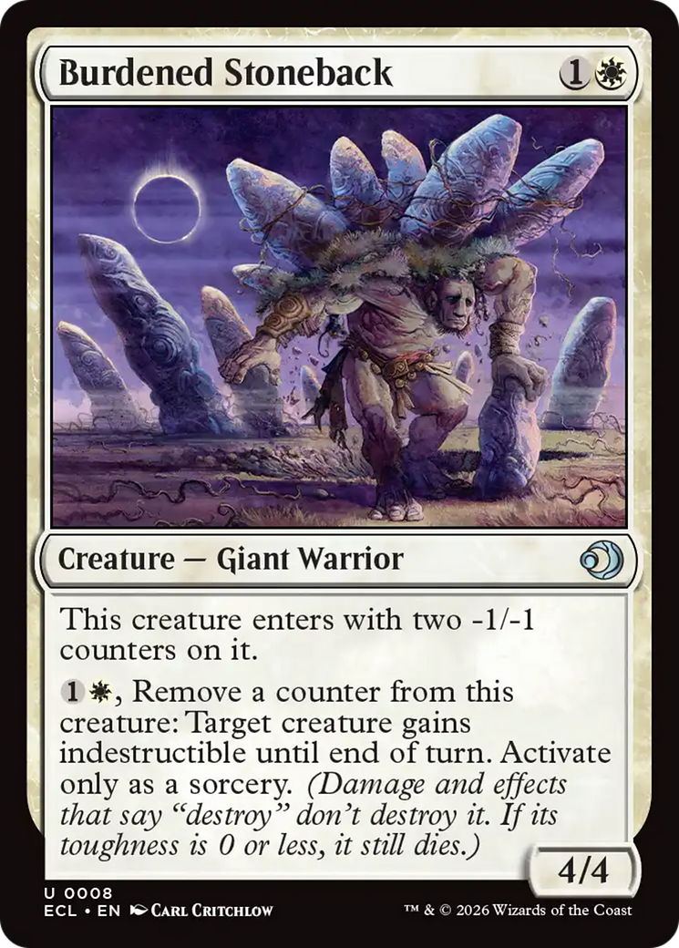 Burdened Stoneback [Lorwyn Eclipsed] | Chromatic Games