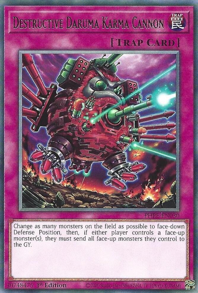 Destructive Daruma Karma Cannon [PHRE-EN030] Rare | Chromatic Games