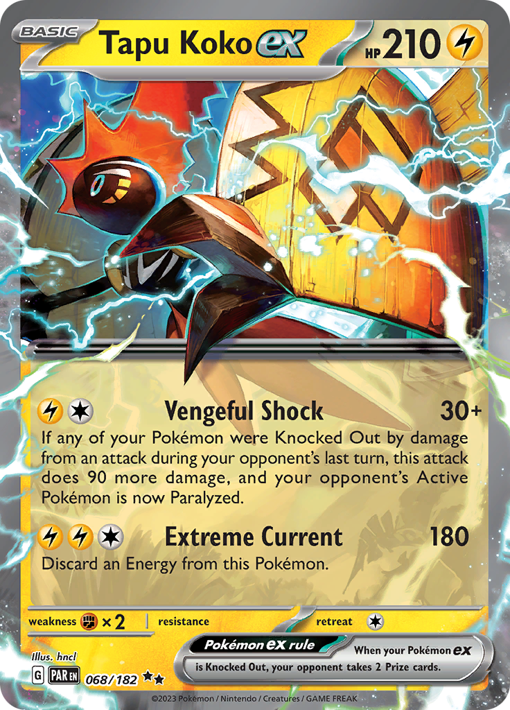 Tapu Koko ex (068/182) [Scarlet & Violet: Paradox Rift] | Chromatic Games