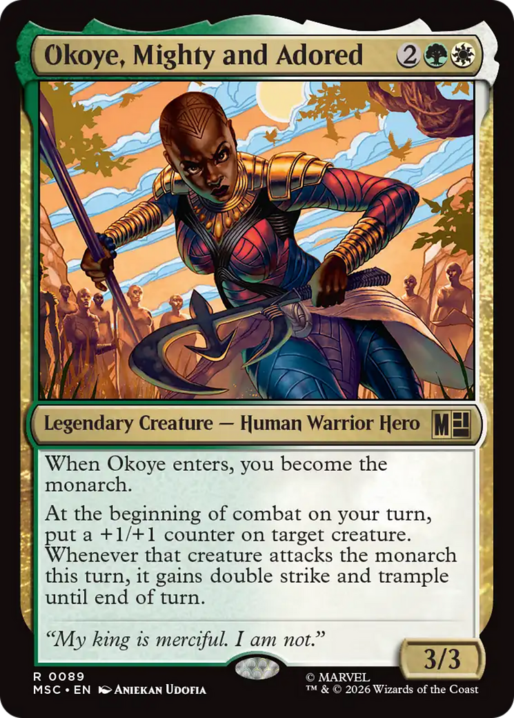 Okoye, Mighty and Adored (Surge Foil) [Marvel Super Heroes Commander] | Chromatic Games