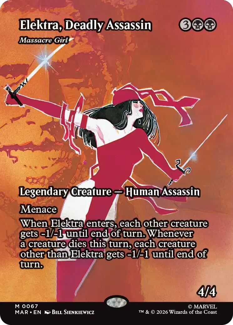 Elektra, Deadly Assassin - Massacre Girl (Borderless) [Marvel Universe: Eternal-Legal] | Chromatic Games