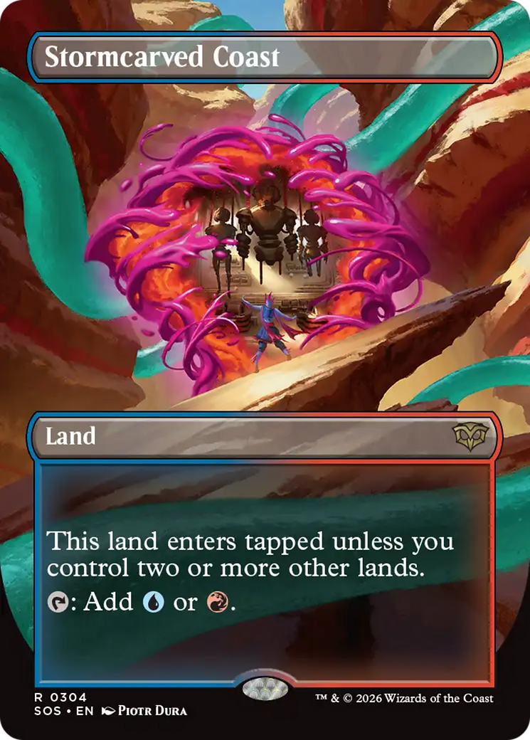 Stormcarved Coast (Borderless) [Secrets of Strixhaven] | Chromatic Games