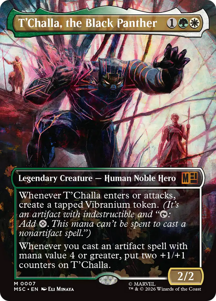 T'Challa, the Black Panther (Borderless) [Marvel Super Heroes Commander] | Chromatic Games
