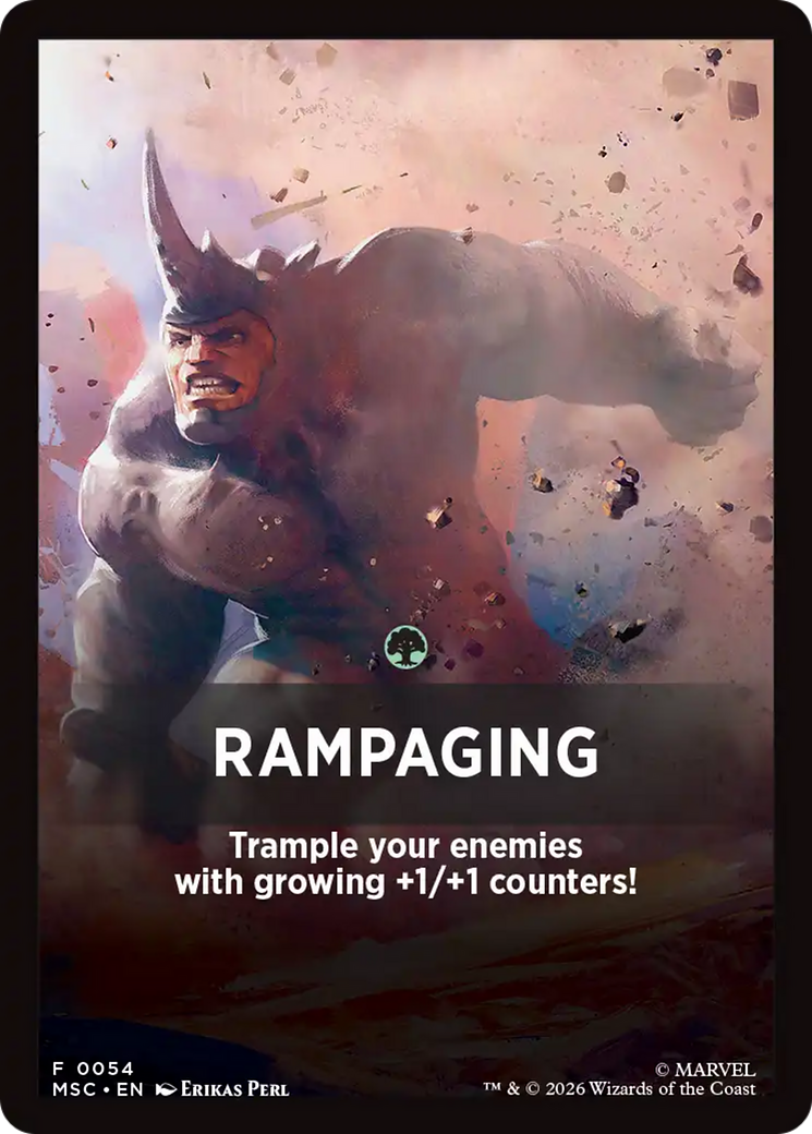 Rampaging Theme Card [Marvel Super Heroes Commander] | Chromatic Games