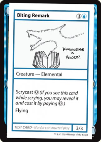 Biting Remark (2021 Edition) [Mystery Booster Playtest Cards] | Chromatic Games