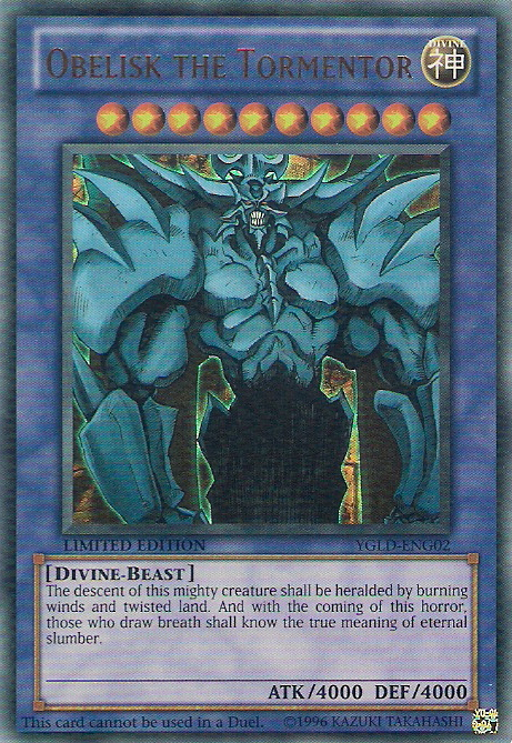 Obelisk the Tormentor [YGLD-ENG02] Ultra Rare | Chromatic Games