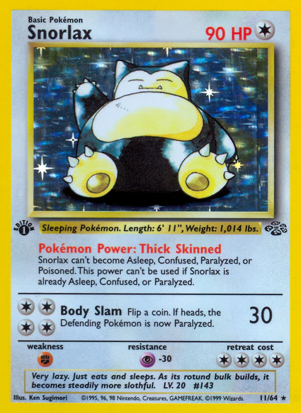 Snorlax (11/64) [Jungle 1st Edition] | Chromatic Games