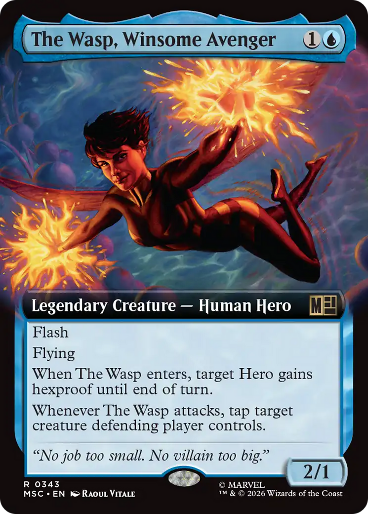 The Wasp, Winsome Avenger (Extended Art) [Marvel Super Heroes Commander] | Chromatic Games