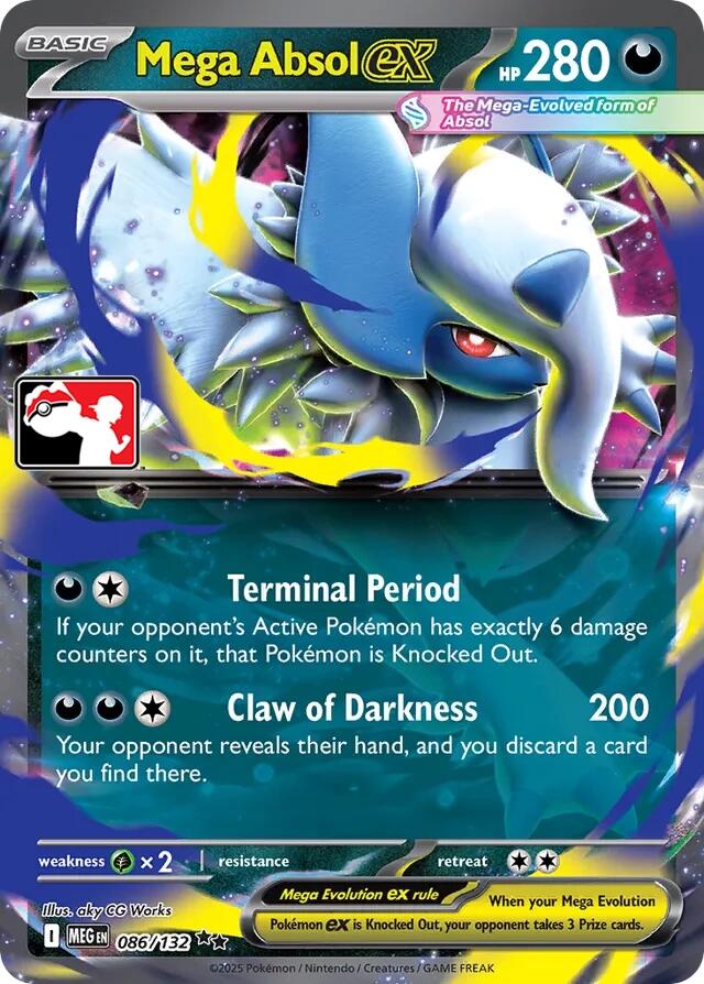 Mega Absol ex (086/132) [Prize Pack Series Seven] | Chromatic Games